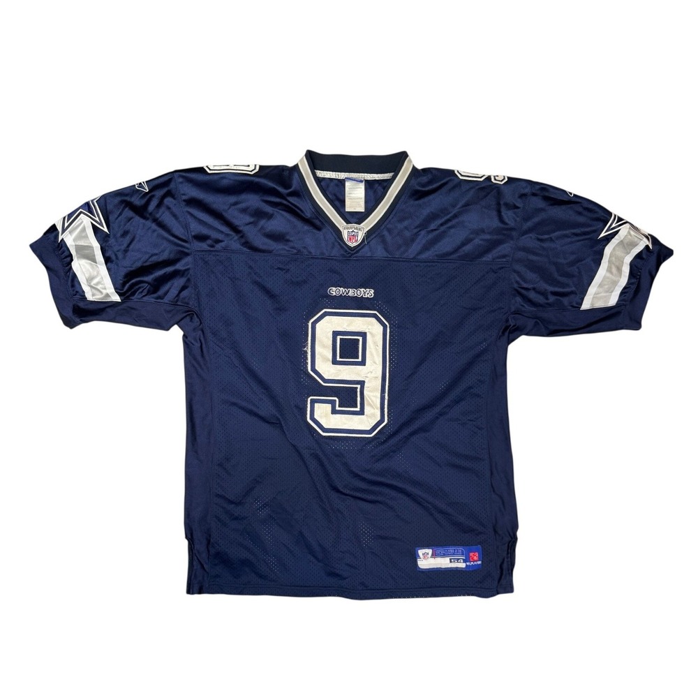 Reebok NFL Dallas‎ Cowboys Tony Romo 9 Stitched Authentic Jersey Mens 54 Navy